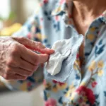 eine großmutter zeigt, wie nivea-creme flecken schnell und effektiv in nur wenigen minuten entfernt – einfache und bewährte hausmittel für saubere kleidung.